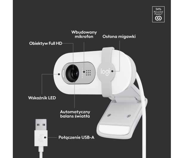 Logitech BRIO 100 biały - 1172737 - zdjęcie 10